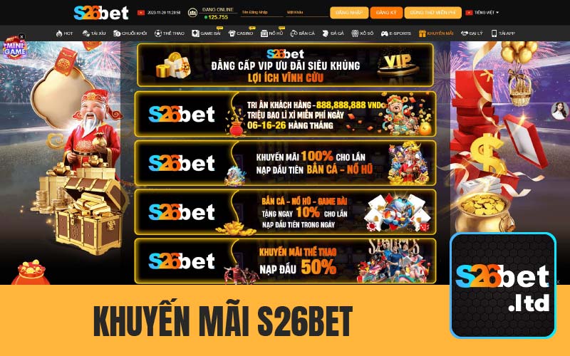 Khuyến mãi s26bet